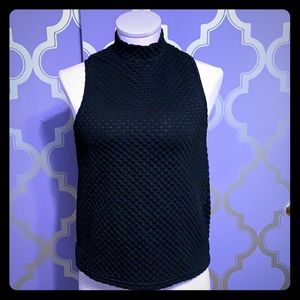 New with tags!  Mockneck with cute quilted texture